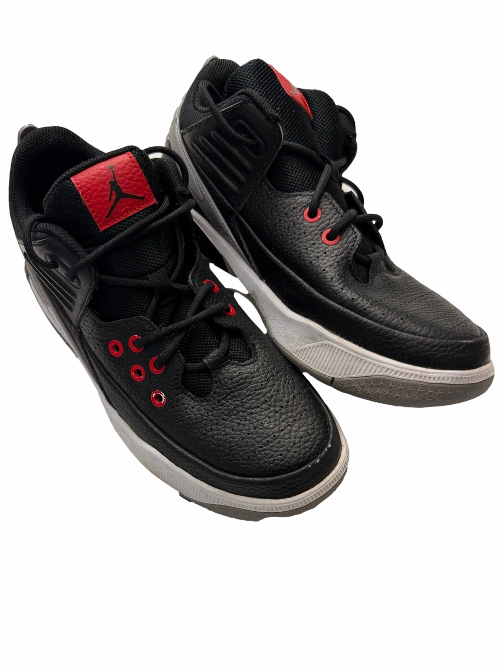 Nike Jordan Black White Red Low-Top Basketball Sneakers Running Shoes Sporty 7Y